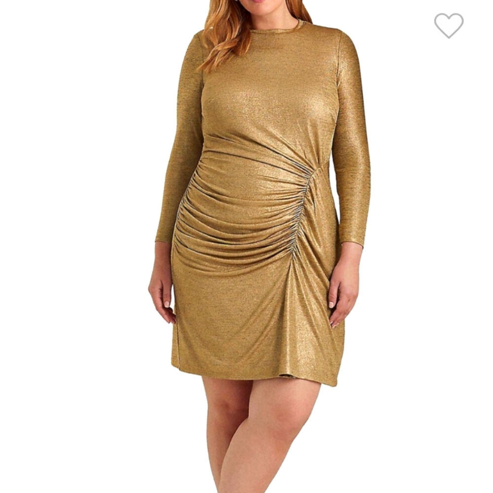 Lauren Ralph Lauren Gold Midi Dress